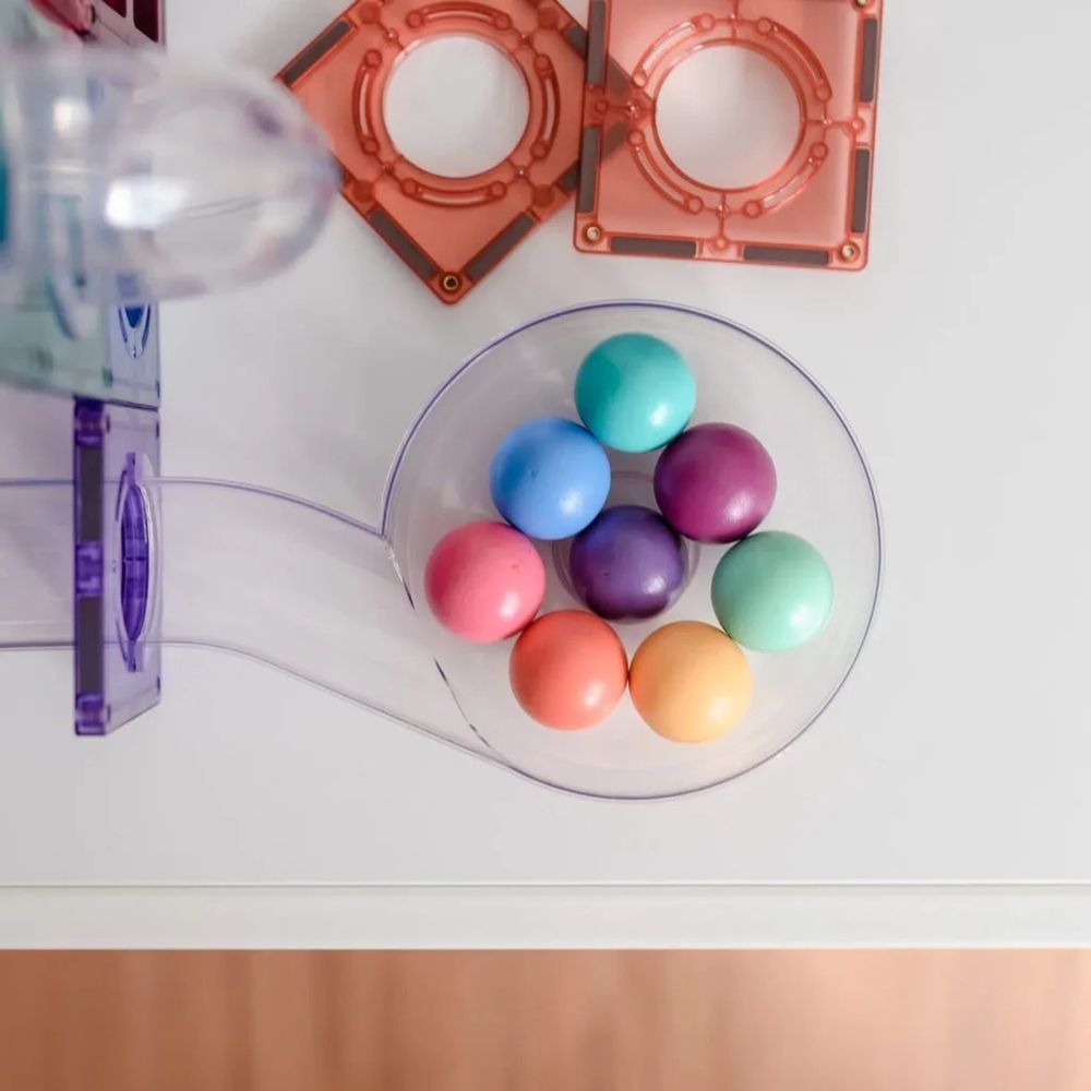 Connetix Magnetne pločice za slaganje Pastel Ball Run Pack, 106kom slika 12