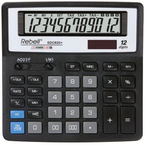 Kalkulator komercijalni Rebell BDC312 black slika 1