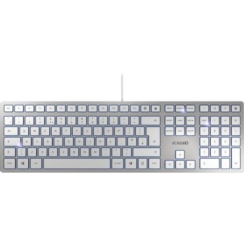 Cherry KC-6000 Slim tastatura, YU, bela/srebrna slika 2