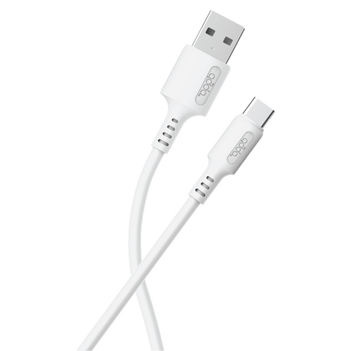 Kabel ADDA USB-200-WH, Fusion Charge+Data, USB-A na Type-C, 3.1A, Premium TPE, 1.2m, bijeli slika 1