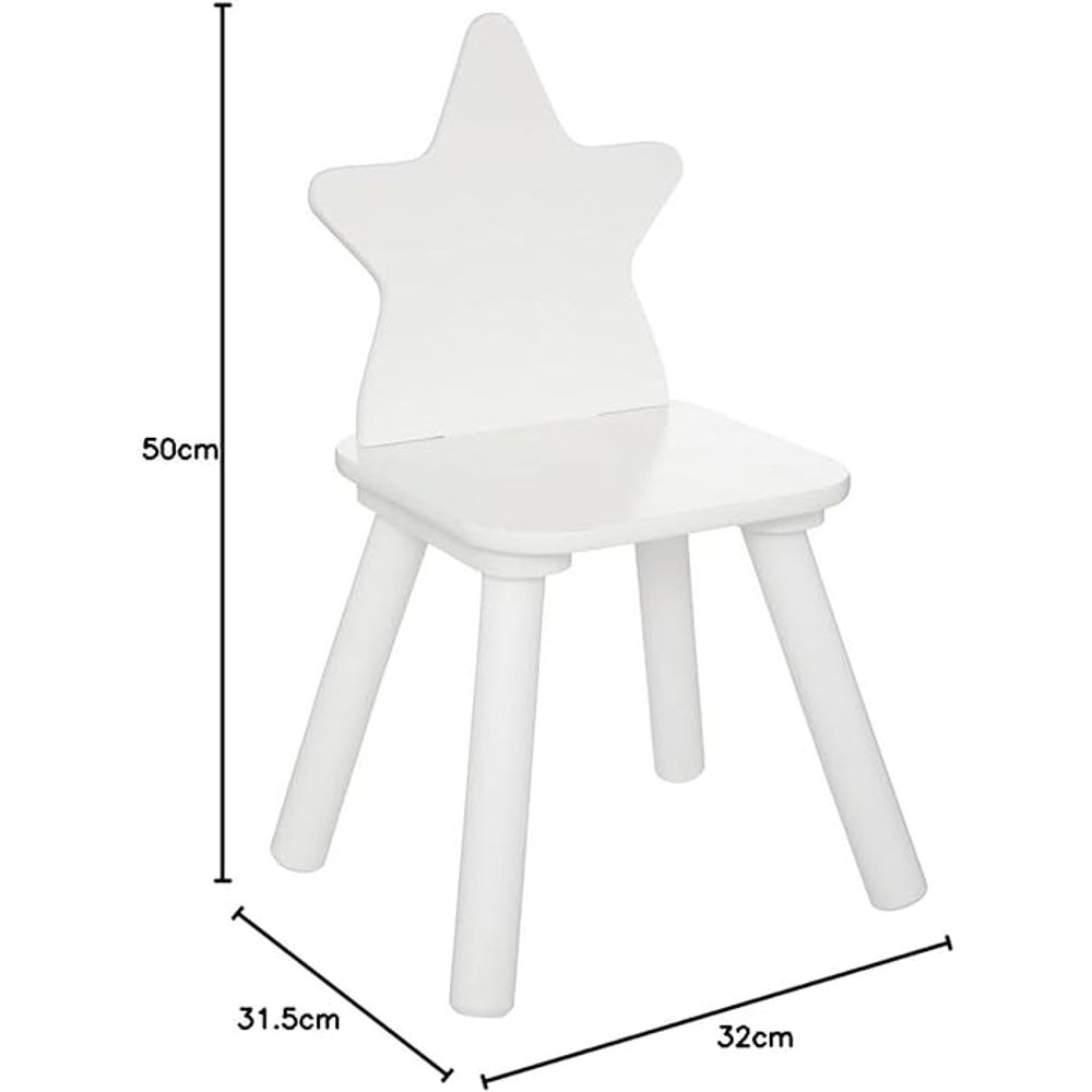 Atmosphera stolac sweet star 32x31,5x50cm mdf/drvo bijeli slika 2