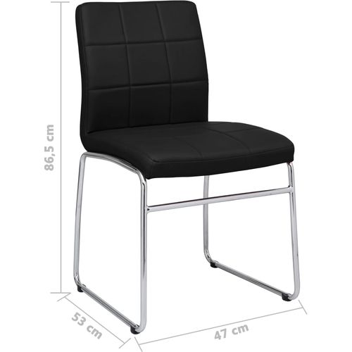 Blagovaonske stolice od umjetne kože 4 kom crne slika 37