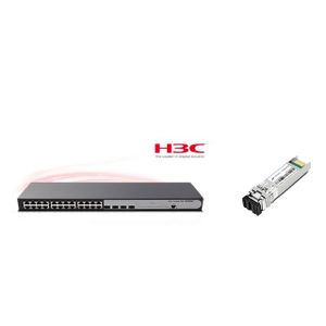 H3C S1850-28P-PWR, 24G 4SFP PoE 370W + SFP modul 1.25Gb