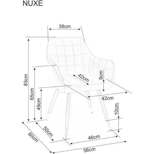 Stolica NUXE - Baršun slika 8