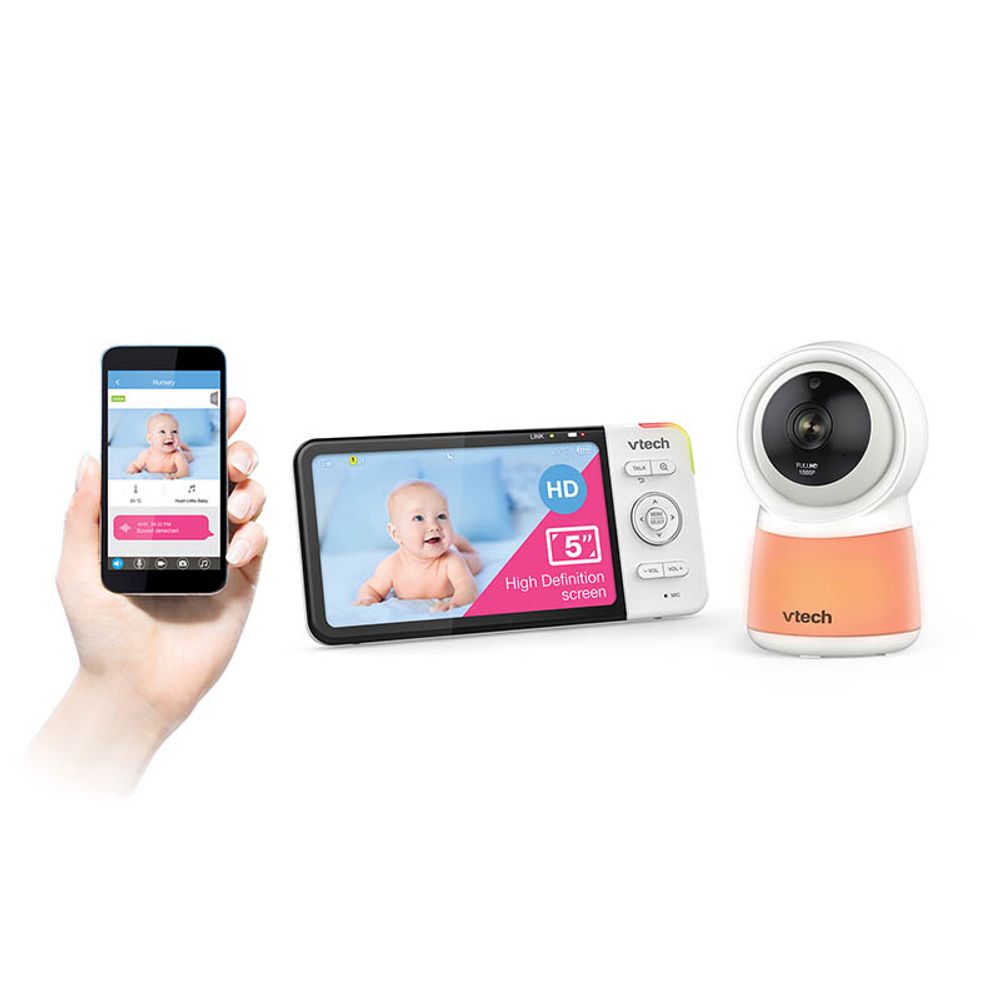 VTech Video Baby Monitor 5″ Smart sa noćnim svjetlom i melodijom RM5754HD slika 3