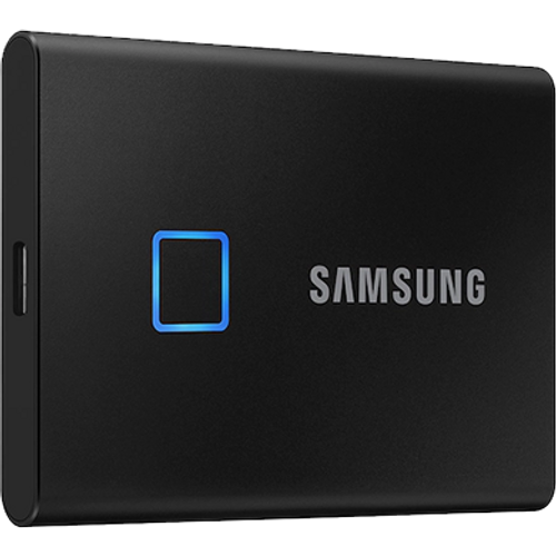 Samsung MU-PC2T0K/WW Portable SSD 2TB, T7 TOUCH, USB 3.2 Gen.2 (10Gbps), Fingerprint and Password Security, [Sequential Read/Write : Up to 1,050MB/sec /Up to 1,000 MB/sec], Black slika 1