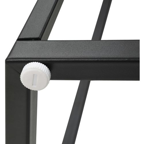 Stol u obliku slova C metalni 35 x 55 x 65 cm crni slika 5
