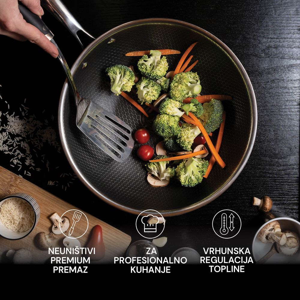Rosmarino wok tava HexaPRO - 28 cm slika 5