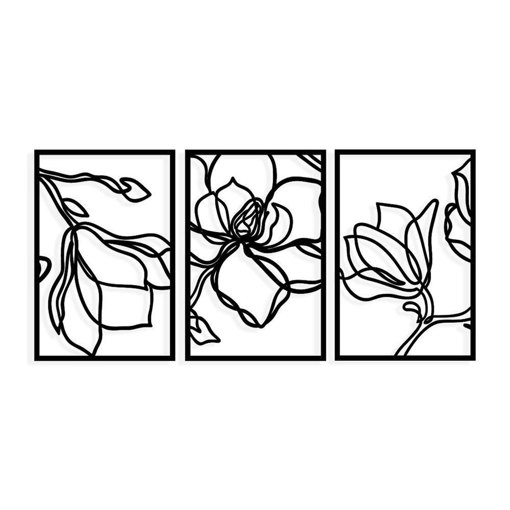 Decorative metal wall accessory Adda, colour: black slika 4