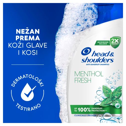 Head & Shoulders šampon za kosu Mentol 2x400ml slika 2