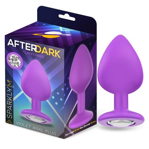 Afterdark Sparkly Butt Plug Violet M slika 1