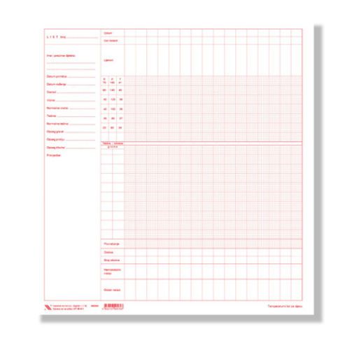 III-4-1 TEMPERATURNI LIST ZA DJECU; List, 33 x 35 cm slika 1