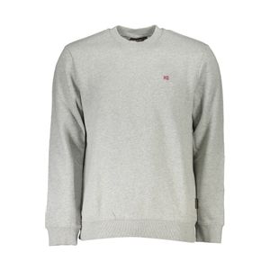 NAPAPIJRI MEN'S GRAY ZIPLESS SWEATSHIRT