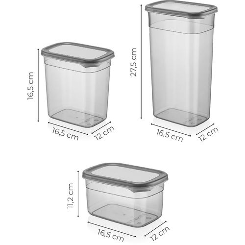 Hermia Concept Set kutija za pohranu (12 komada), Antracit, BNMPGGY12 slika 3