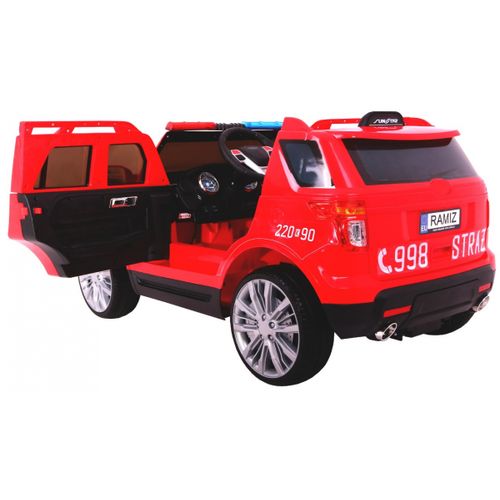 Auto na akumulator SUV Fire Truck - crveni slika 2