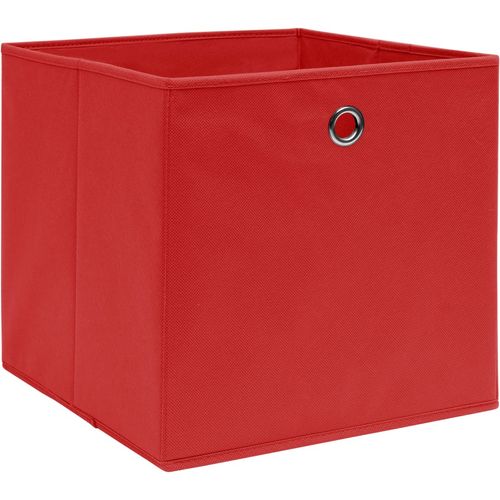 Kutije za pohranu 4 kom crvene 32 x 32 x 32 cm od tkanine slika 2