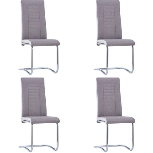 Konzolne blagovaonske stolice od tkanine 4 kom smeđe-sive slika 11