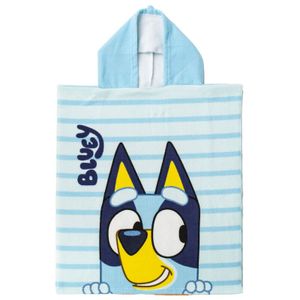 Bluey microfibre poncho towel