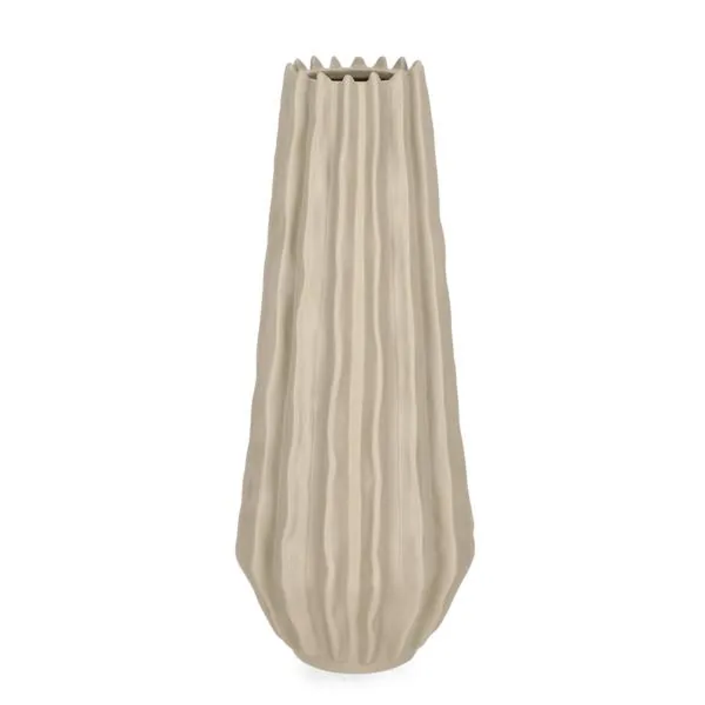 Bizzotto Vaza Eldar visoka krem bež 12,5 × 33 cm slika 1