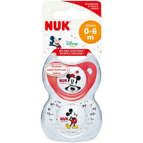 Disney NUK dude varalice - 2 komada / 0-6 mjeseci / Mickey & Minnie slika 1