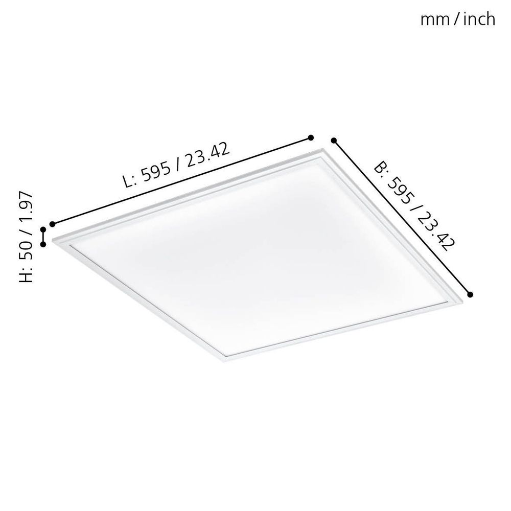 SALOBRENA 1 Stropna Rasvjeta - LED Panel 595x595 4000K Opal slika 4
