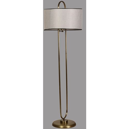 Elips lambader eskitme ayak hasır gri abajurlu Grey Floor Lamp slika 2