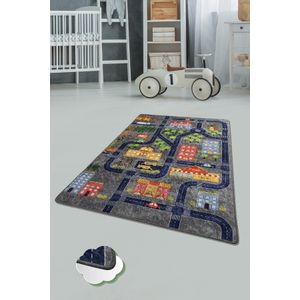 Small Town - Grey   Multicolor Carpet (100 x 160)