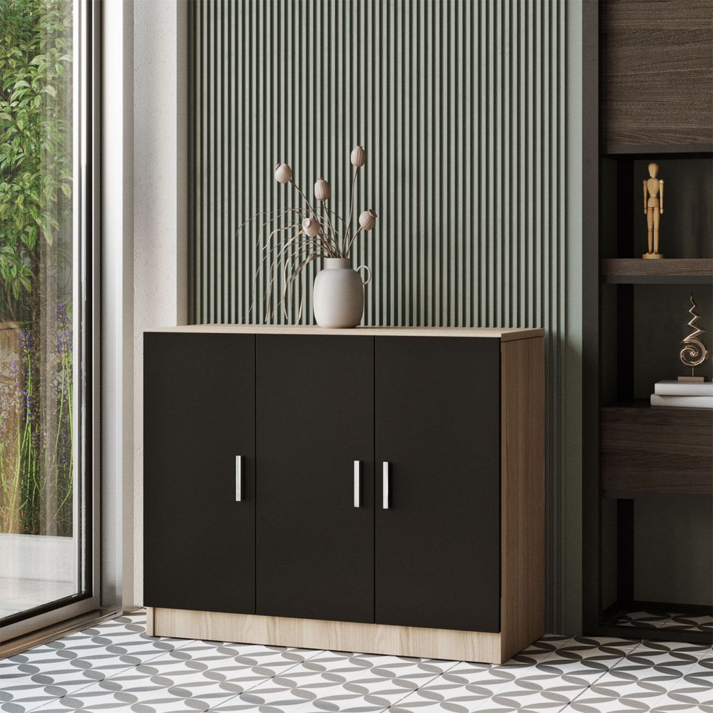 Vo16-Ob OakBlack Set Namještaja za Ured slika 7
