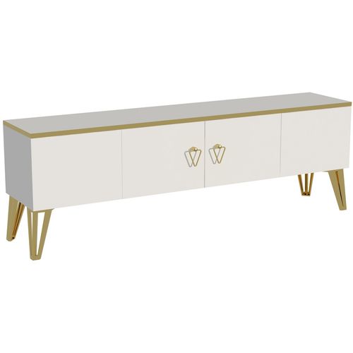 Woody Fashion TV jedinica, Caprice - White, Gold slika 6