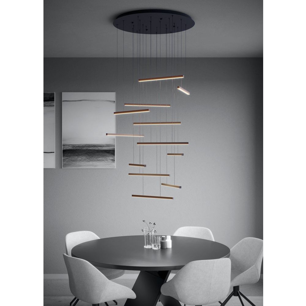 Luster LINDOZA LED-HL/12 Crni slika 3