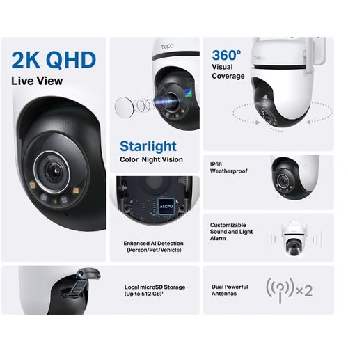 Nadzorna kamera TP-Link Tapo C520WS 2K QHD Live View, Outdoor Pan/Tilt Security Wi-Fi Camera  slika 2