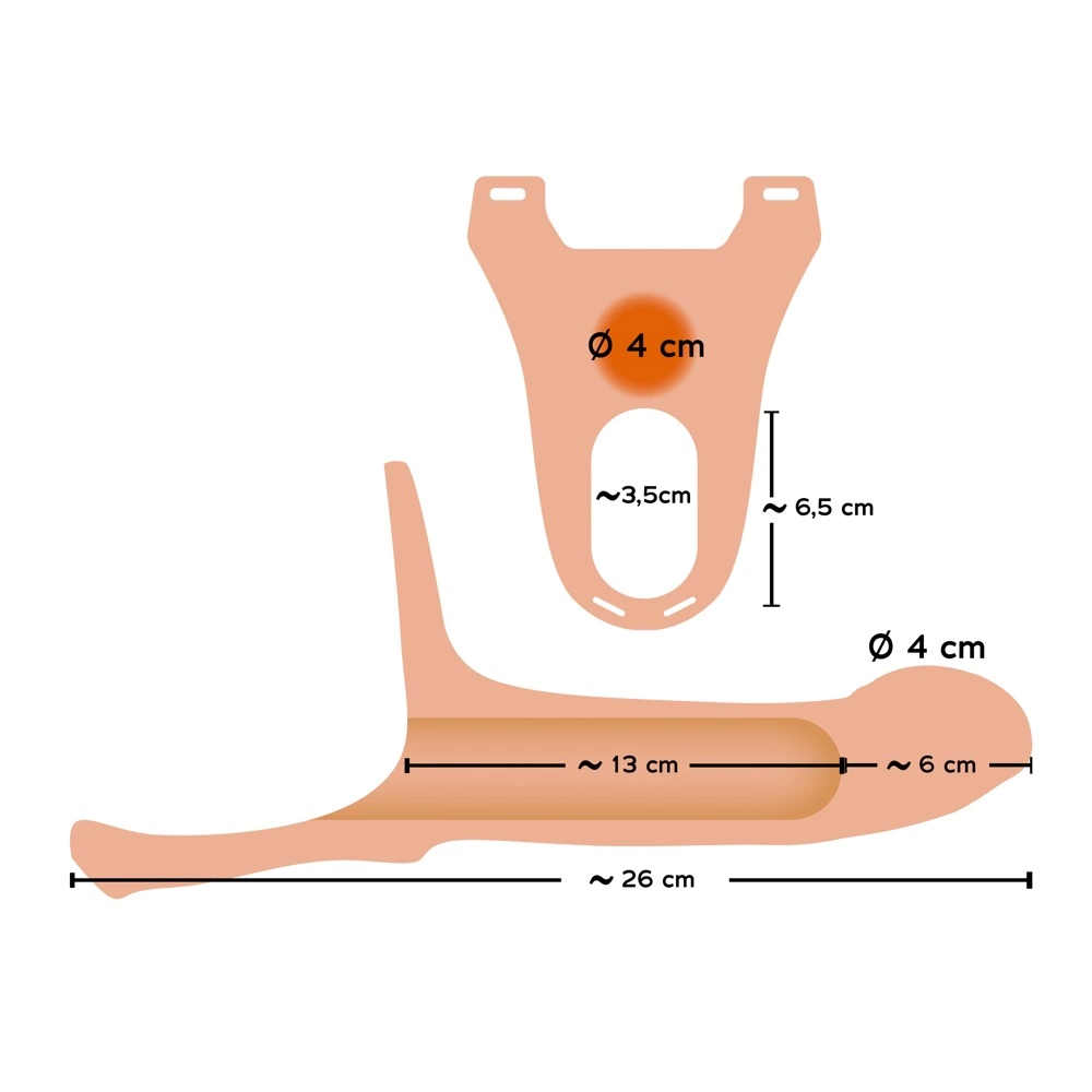 You2Toys Silicone Strap-on +6cm velik slika 7