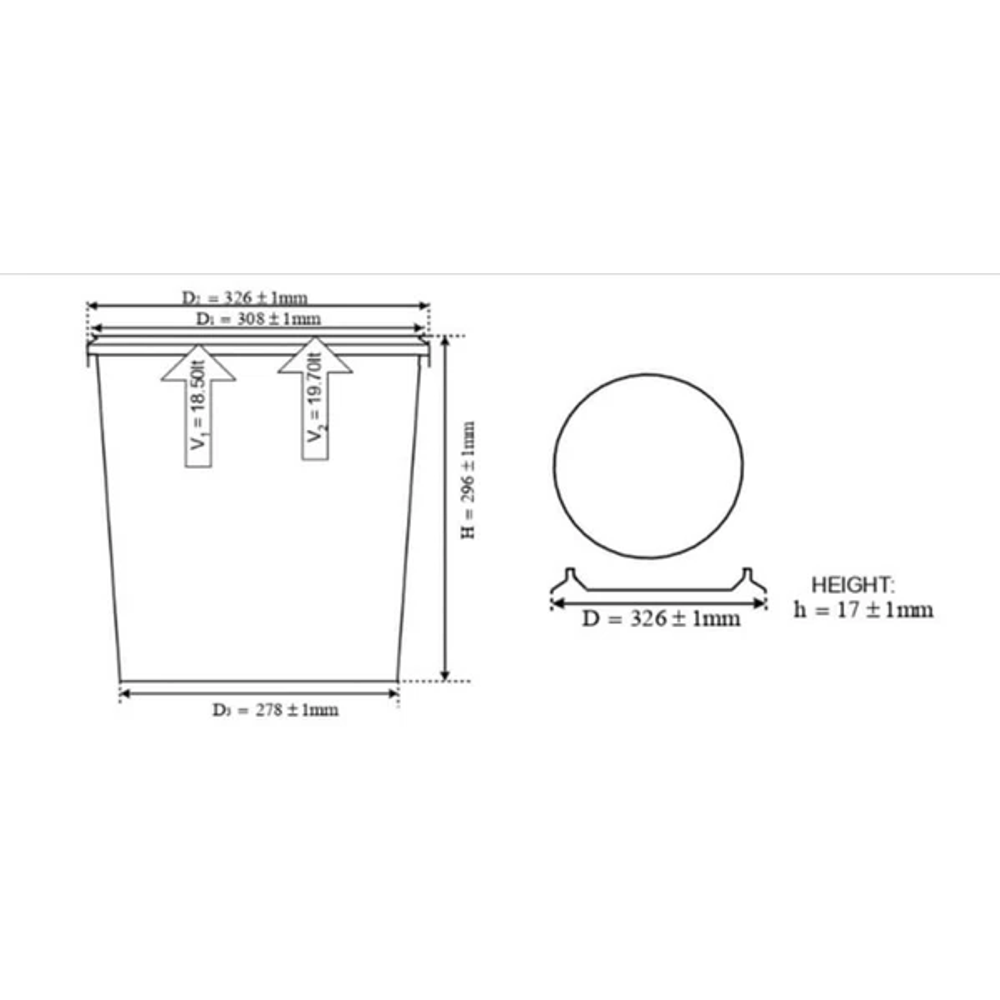 Plastična kanta od 32l - 142921/22 slika 4