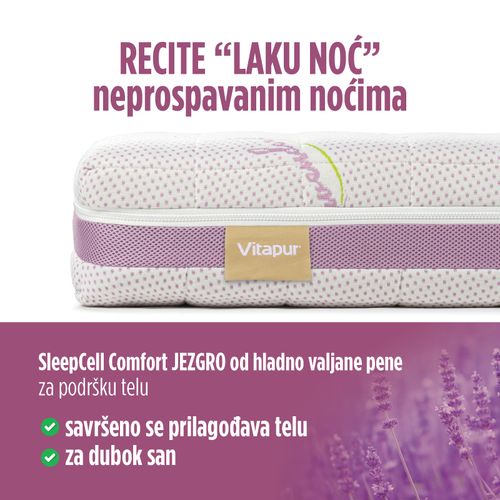 Dušek od pene Hitex Lavanda Comfort 16 white 140x200 cm slika 7