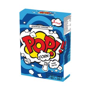 Pop!!! Corn Slane kokice za mikrovalnu 3kom, 240g