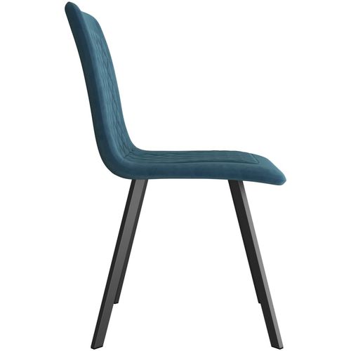 Blagovaonske stolice 4 kom plave baršunaste slika 24