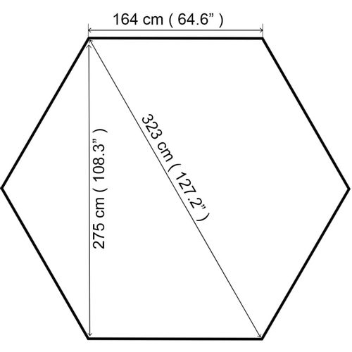 Vrtni šator/sjenica/paviljon/ šesterokutni bež 323 x 265 cm slika 46