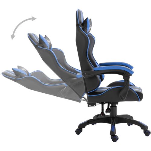 Igraća stolica od umjetne kože plava slika 36