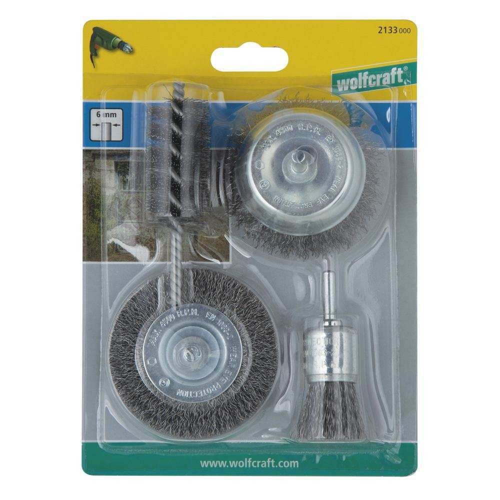 Wolfcraft Set Četki Čeličnih Za Bušilicu Prihvat 6 mm / 4 dijelni - 2133000 slika 2