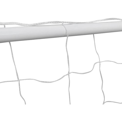 Nogometni gol s mrežom 182x61x122 cm čelični bijeli slika 22