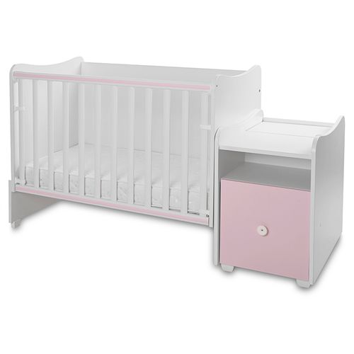 LORELLI TREND PLUS Modularni krevetić 4in1 s Mehanizmom Ljuljanja White/Orchid Pink  slika 6