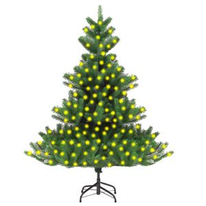 Umjetno božićno drvce kavkaska jela LED svjetla zeleno 210 cm