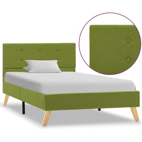 Okvir za krevet od tkanine zeleni 90 x 200 cm slika 8