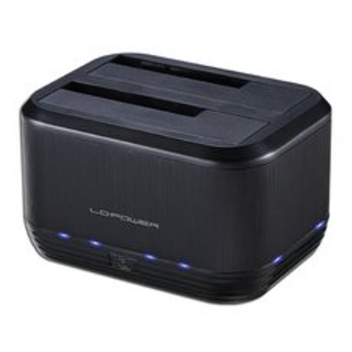 LC power HDD DOCKING LC-DOCK-U3-III USB3.0 2x2.5/3.5" HDD/SSD Black slika 1