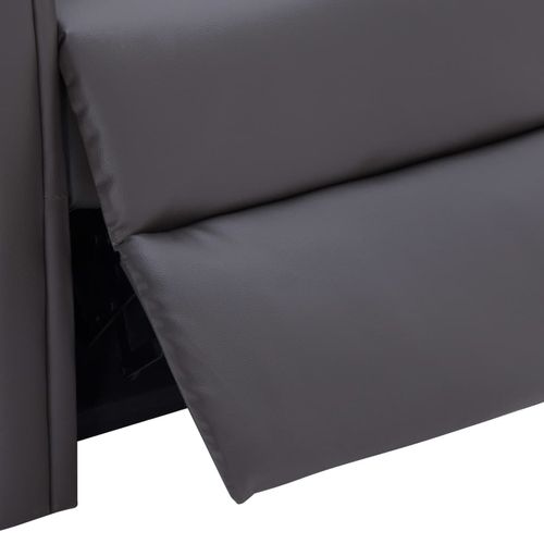 Masažna fotelja od umjetne kože siva slika 33