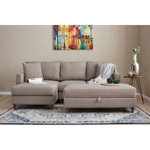 Eva Left - Cream Cream Corner Sofa