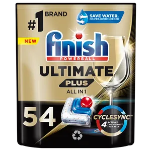 Finish Powerball Ultimate Plus All in 1 kapsule za strojno pranje posuđa, 54 kom