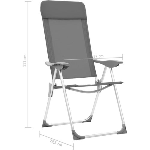 Sklopive stolice za kampiranje 4 kom zelene aluminijske slika 12