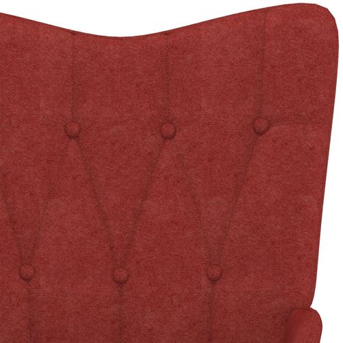 Stolica za ljuljanje od tkanine crvena boja vina slika 5