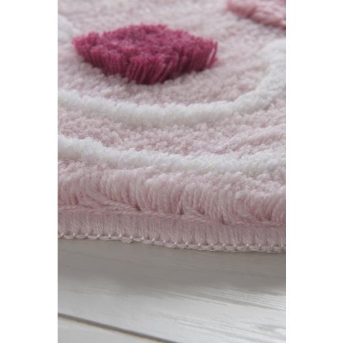 Colourful Cotton Tepih kupaonski, Kelebek - Pink slika 5